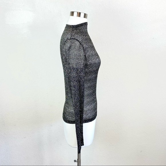 Axxess Top Gold & Black Metallic Long-Sleeve NWT - Picture 4 of 7